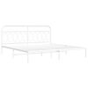 vidaXL Estructura cama sin colch&oacute;n con cabecero metal blanco 200x200cm