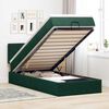 vidaXL Estructura de cama otomana colch&oacute;n terciopelo verde oscuro