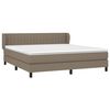 vidaXL Cama box spring con colch&oacute;n tela gris taupe 160x200 cm
