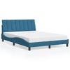 vidaXL Estructura de cama con LED sin colch&oacute;n Hanko terciopelo azul 120x200 cm