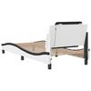 vidaXL Estructura de cama con LED sin colch&oacute;n Zadar blanco y negro 90x190cm