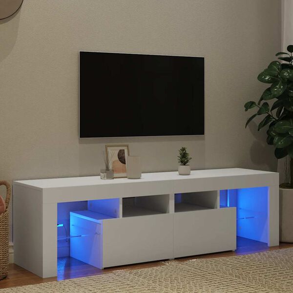 vidaXL Mueble de TV con luces LED blanco 140x36,6x40 cm
