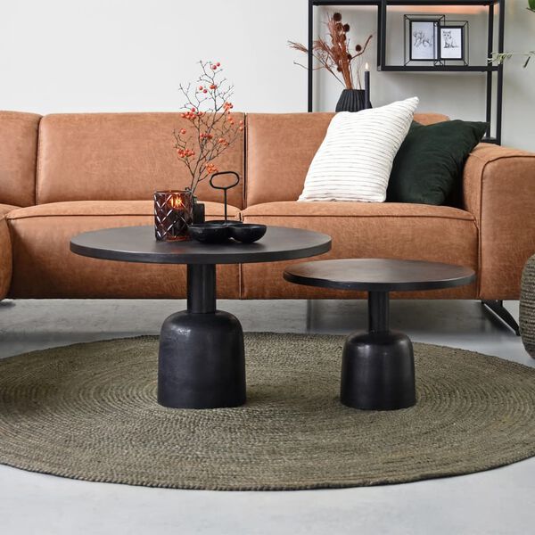 LABEL51 Alfombra Jute redonda verde militar XXL 180x180 cm