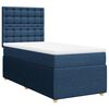 vidaXL Cama box spring con colch&oacute;n tela azul 90x190 cm