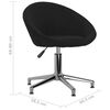 vidaXL Sillas de comedor giratorias 2 unidades tela negra