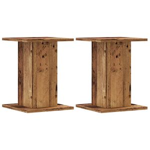 vidaXL Soportes altavoces 2 uds madera roble envejecido 30x30x40 cm