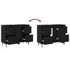 vidaXL Gabinete de Lavabo para Ba&ntilde;o Roble Negro 80 x 33 x 60 cm