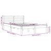 vidaXL Cama sin colch&oacute;n madera maciza de pino marr&oacute;n cera 120x200 cm
