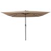 vidaXL Parasol de jardín Topo y Negro 295 x 295 x 245 cm