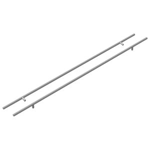 vidaXL Manija de armario 2 uds. Plateado 900 mm Acero inoxidable