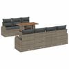 vidaXL Conjunto de sof&aacute; de jard&iacute;n 8 uds. Gris 100 x 55 x 73 cm