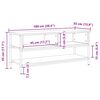 vidaXL Conjunto de mueble de TV Roble Negro 100 x 35 x 45 cm