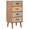 vidaXL Mueble auxiliar con 6 cajones MDF marr&oacute;n 34,5x30x74,5 cm
