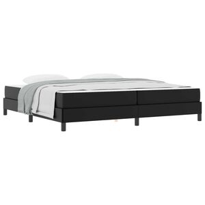 vidaXL Estructura de cama con colch&oacute;n Negro 200 x 200 cm tela