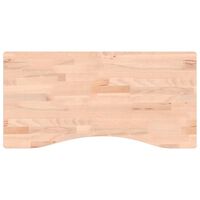 vidaXL Tablero de escritorio madera maciza de haya 80x(36-40)x1,5 cm