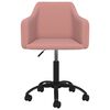vidaXL Sillas de comedor giratorias 2 unidades terciopelo rosa
