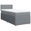 vidaXL Cama box spring con colch&oacute;n tela gris claro 80x200 cm