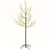 vidaXL &Aacute;rbol LED con flor de cerezo 84 LED blanco c&aacute;lido 120 cm