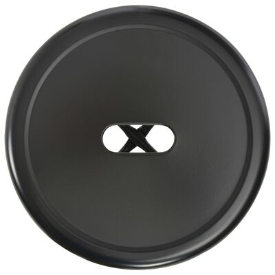 vidaXL Conjunto de mesa alta y taburetes 3 piezas acero negro