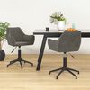 vidaXL Sillas de comedor giratorias 2 unidades terciopelo gris oscuro