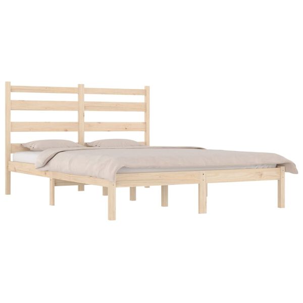vidaXL Estructura de cama de madera maciza de pino 200x200 cm