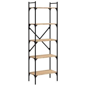 vidaXL Librer&iacute;a de 5 estantes madera roble Sonoma 56x31,5x174 cm