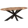 vidaXL Mesa de comedor ovalada madera de acacia 200x100x75 cm