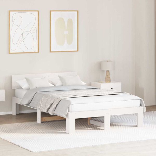 vidaXL Estructura de cama 120 x 190 cm Madera de pino macizo