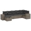 vidaXL Set de sof&aacute;s de jard&iacute;n 7 piezas con cojines rat&aacute;n PE gris