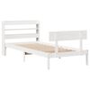 vidaXL Estructura de cama sin colchón madera maciza blanca 75x190 cm