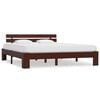 vidaXL Estructura cama sin colch&oacute;n madera pino marr&oacute;n oscuro 180x200 cm