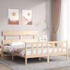 vidaXL Estructura de cama sin colch&oacute;n madera maciza de pino 160x200 cm