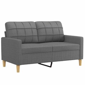 vidaXL Sof&aacute; de 2 plazas de tela gris oscuro 120 cm