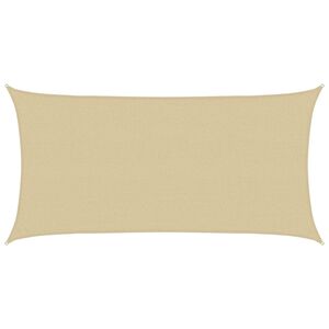 vidaXL Toldo Vela Rectangular 2 x 6 m HDPE Beige