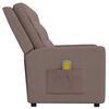 vidaXL Sill&oacute;n reclinable de masaje de 2 plazas tela taupe