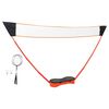vidaXL Set de b&aacute;dminton con 2 raquetas, red y estuche 292x30x152 cm