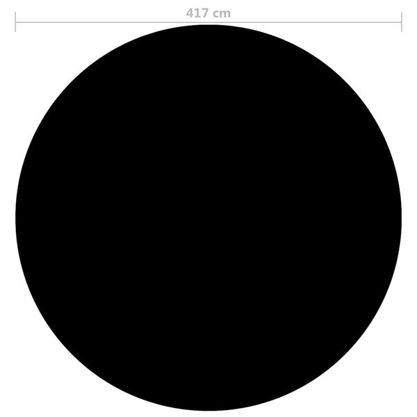 vidaXL Cubierta de piscina PE negra 417 cm