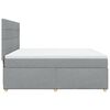 vidaXL Cama box spring con colch&oacute;n tela gris claro 200x200 cm