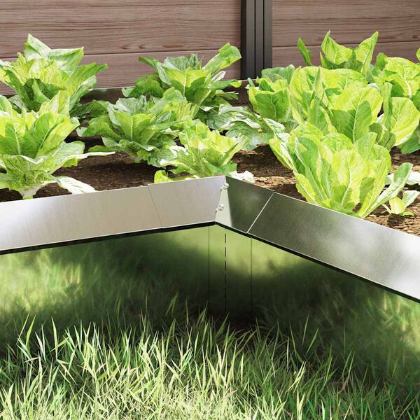 vidaXL Valla para caracoles Plateado 10 x 10 x 25 cm Acero Galvanizado