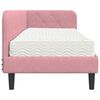 vidaXL Estructura de cama en esquina Rosa 80 x 200 cm Terciopelo