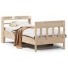 vidaXL Estructura de cama sin colch&oacute;n madera maciza de pino 90x190 cm