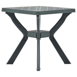 vidaXL Mesa bistro de pl&aacute;stico verde 70x70x72 cm