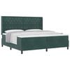 vidaXL Cama tipo Box Spring Verde oscuro 200 x 200 cm Terciopelo