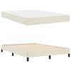 vidaXL Estructura de cama con colch&oacute;n Crema 140 x 190 cm tela