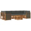 vidaXL Conjunto de sof&aacute;s de exterior 8 pcs Natural y Antracita