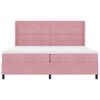 vidaXL Cama tipo Box Spring con colch&oacute;n Rosa 200 x 200 cm Terciopelo