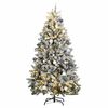 vidaXL &Aacute;rbol de Navidad artificial con bisagras 300 LED y bolas 240 cm