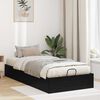 vidaXL Estructura de Cama Ottoman Roble Negro 193 x 120 x 25 cm