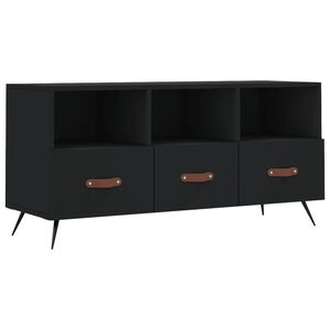 vidaXL Mueble de TV madera de ingenier&iacute;a negro 102x36x50 cm