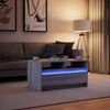 vidaXL Mesa de centro con luces LED madera de ingenier&iacute;a gris Sonoma